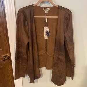 Charlie Paige Brown Studded Jacket Women’s Sz Small